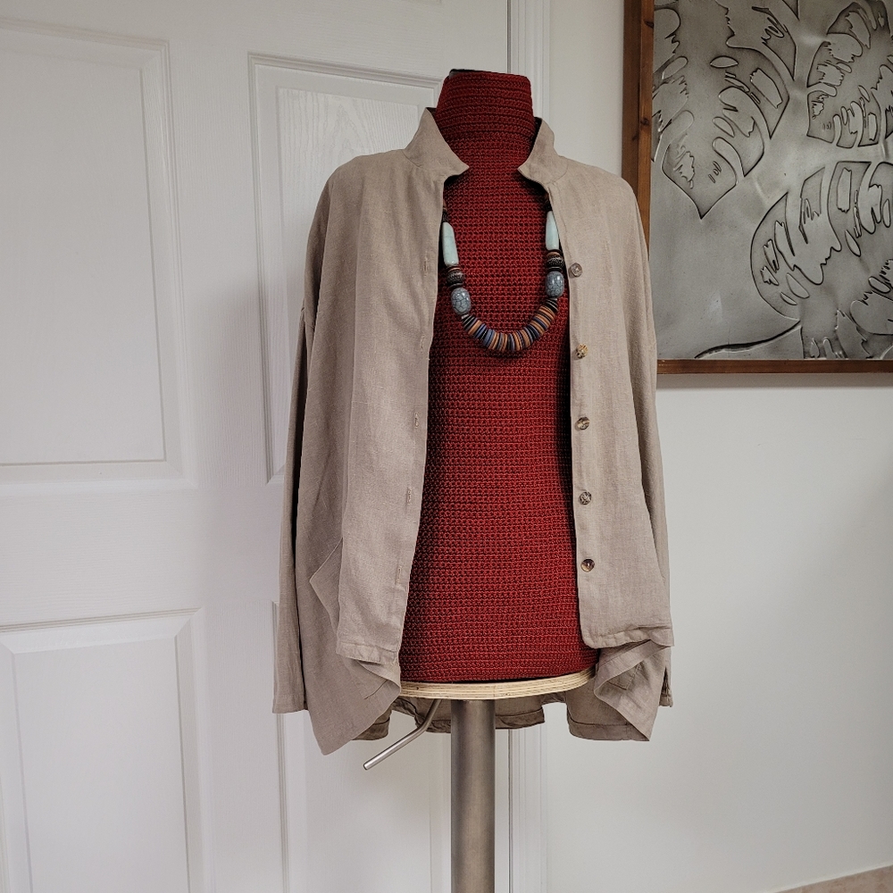 Boho Linen jacket - Picture 9 of 13
